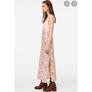 $169 Zara Limited Edition Pink Jacquard Slip Dress